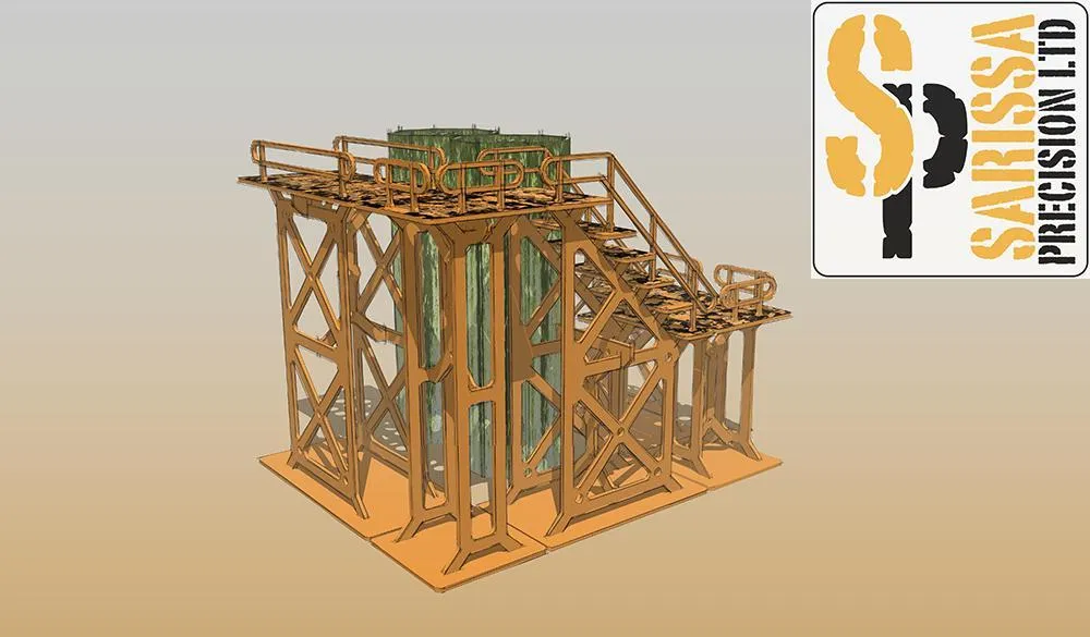 Sarissa Silo Gantry décor MDF Mega-City industriel