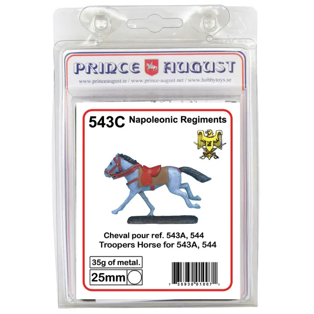 Prince August Hobby PA543C moule cheval soldat britannique métal 25 mm