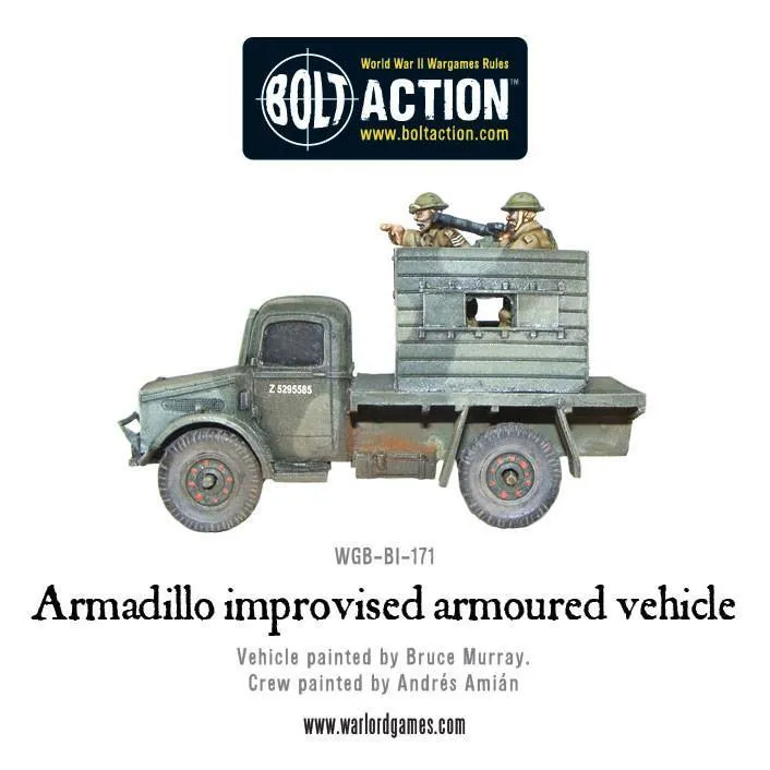 Bolt Action Armadillo véhicule blindé improvisé résine métal