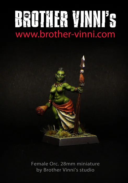 Brother Vinni Female Orc Barbarian figurine 28 mm orque