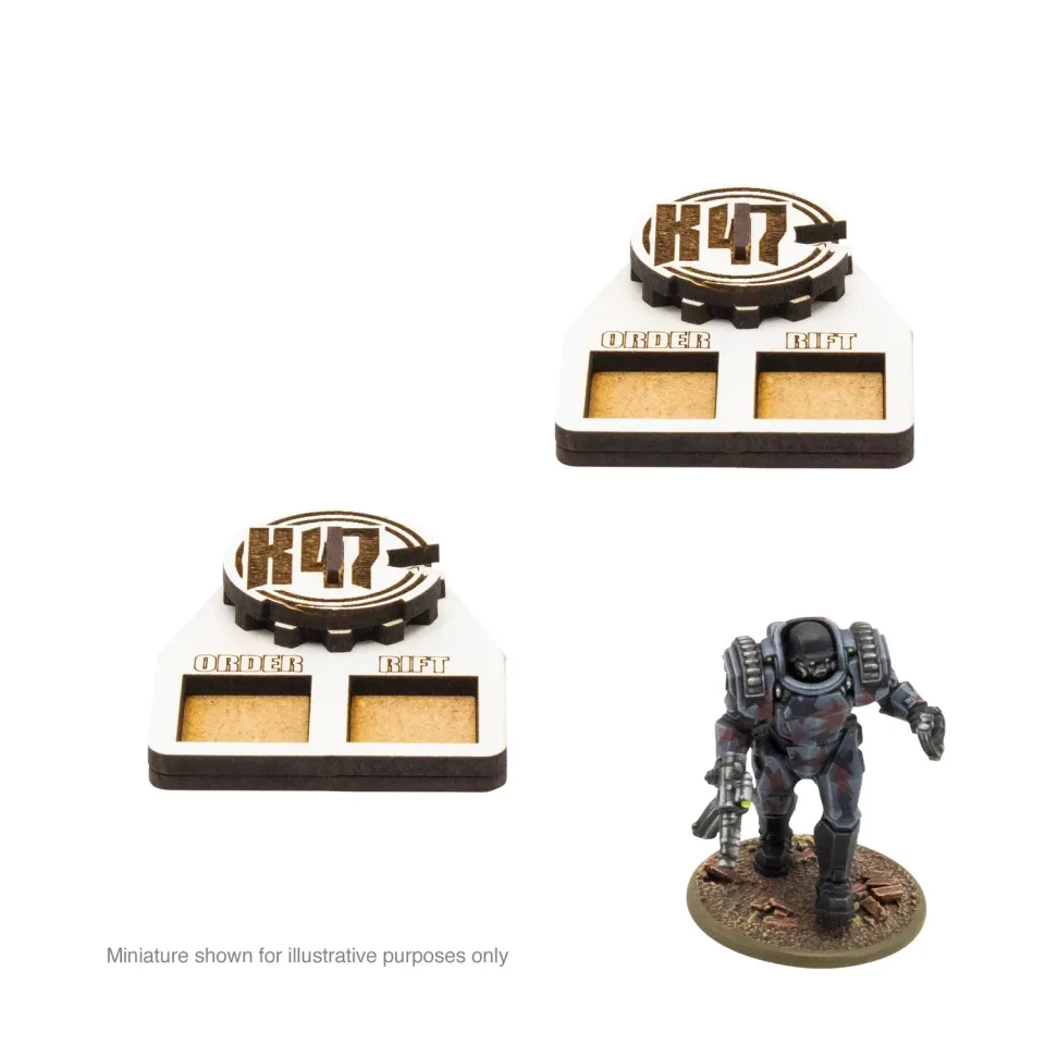 Bolt Action Konflikt '47 MDF Rift Unit Pin Markers marqueurs MDF lot de 2