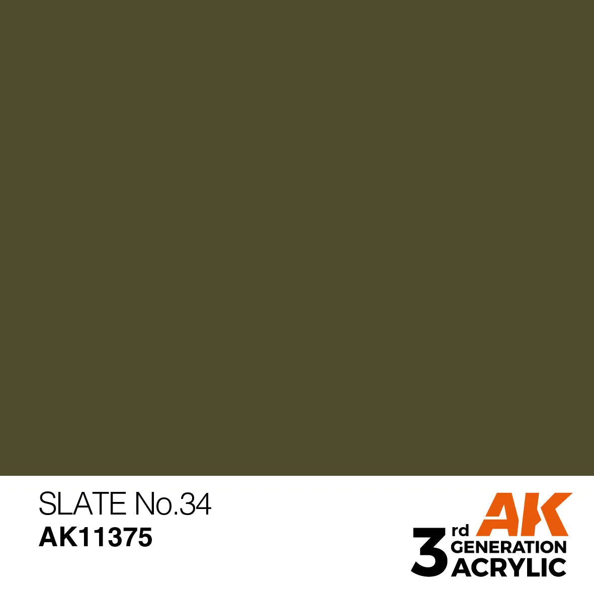 AK Interactive 3Gen Slate No.34 peinture 17ml gris ardoise
