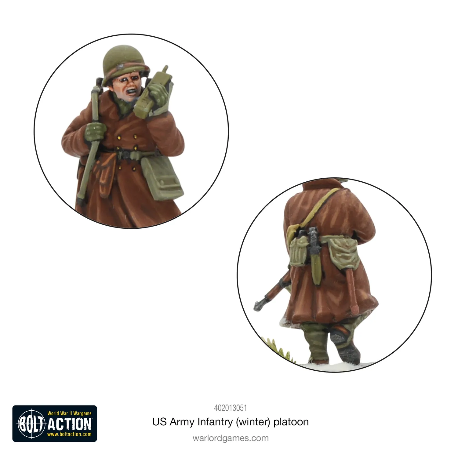Bolt Action US Army Infantry (Winter) Platoon figurines plastique 30
