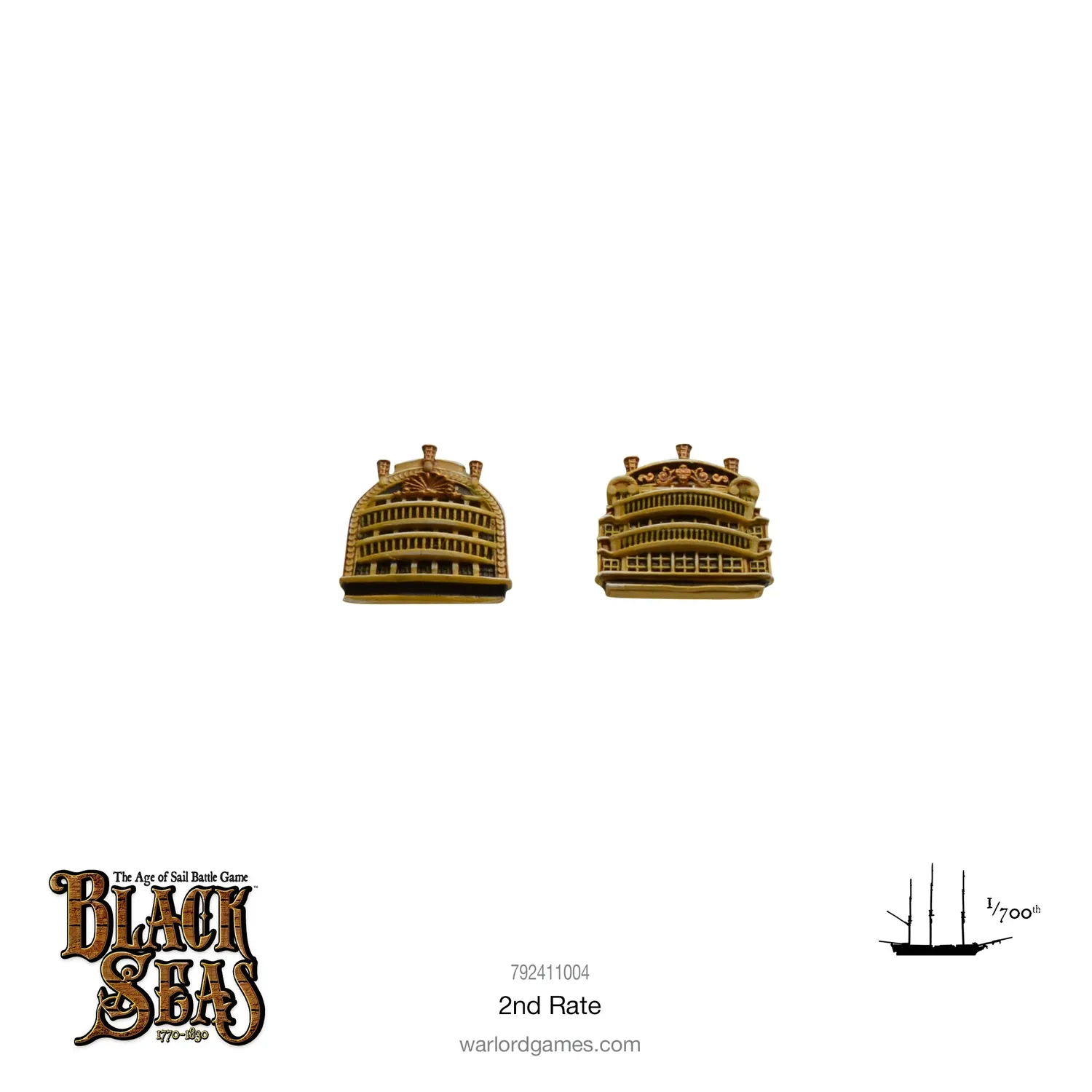 Bolt Action Black Seas 2nd Rate vaisseau résine Royal Navy