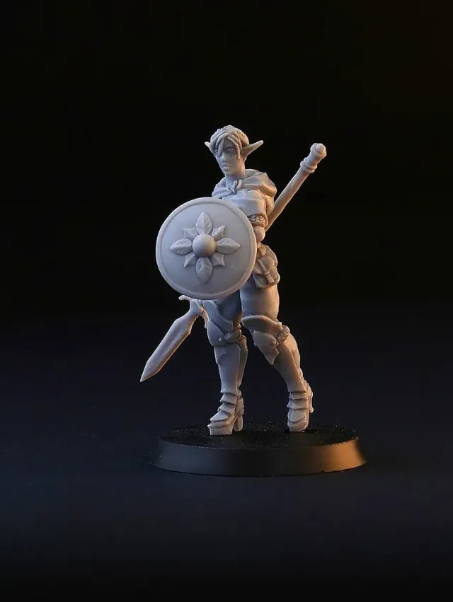 Brother Vinni Wood Elf figurine résine 28mm elfe forêt