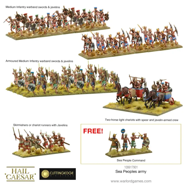 Warlord Games Hail Caesar Sea Peoples armée 108 figurines métal