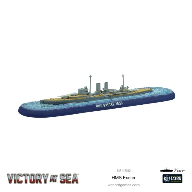Bolt Action Victory at Sea HMS Exeter croiseur résine métal