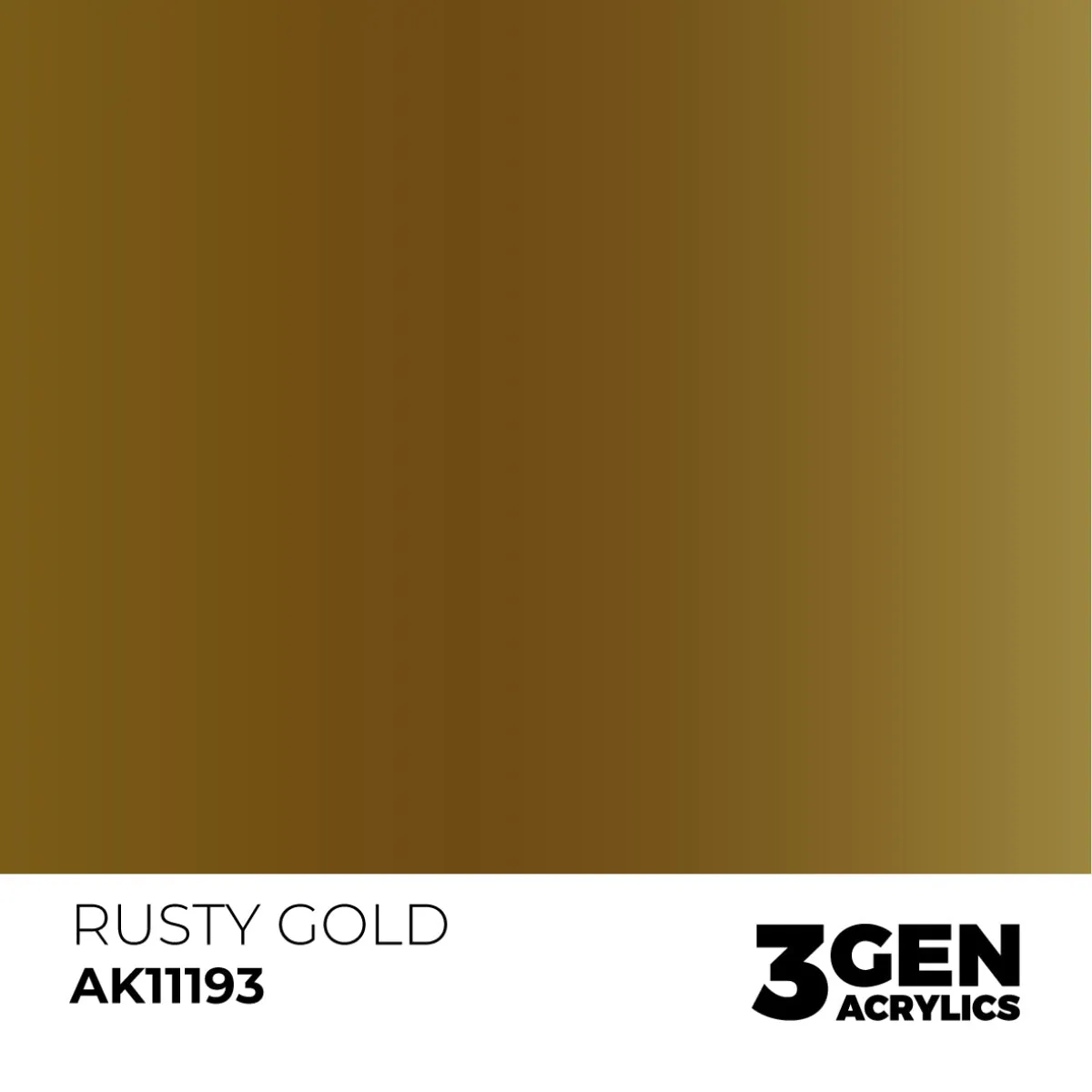 AK Interactive 3Gen Acrylic Rusty Gold peinture métallique 17 ml