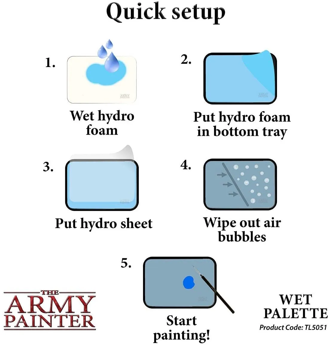The Army Painter Wet Palette Hydro Pack recharge 50 feuilles