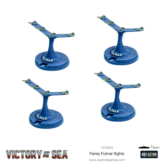 Bolt Action Victory at Sea Fairey Fulmar flights avions 4 pièces