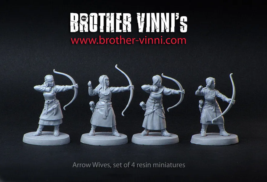 Brother Vinni SAGA Viking Archers figurines 28mm x4