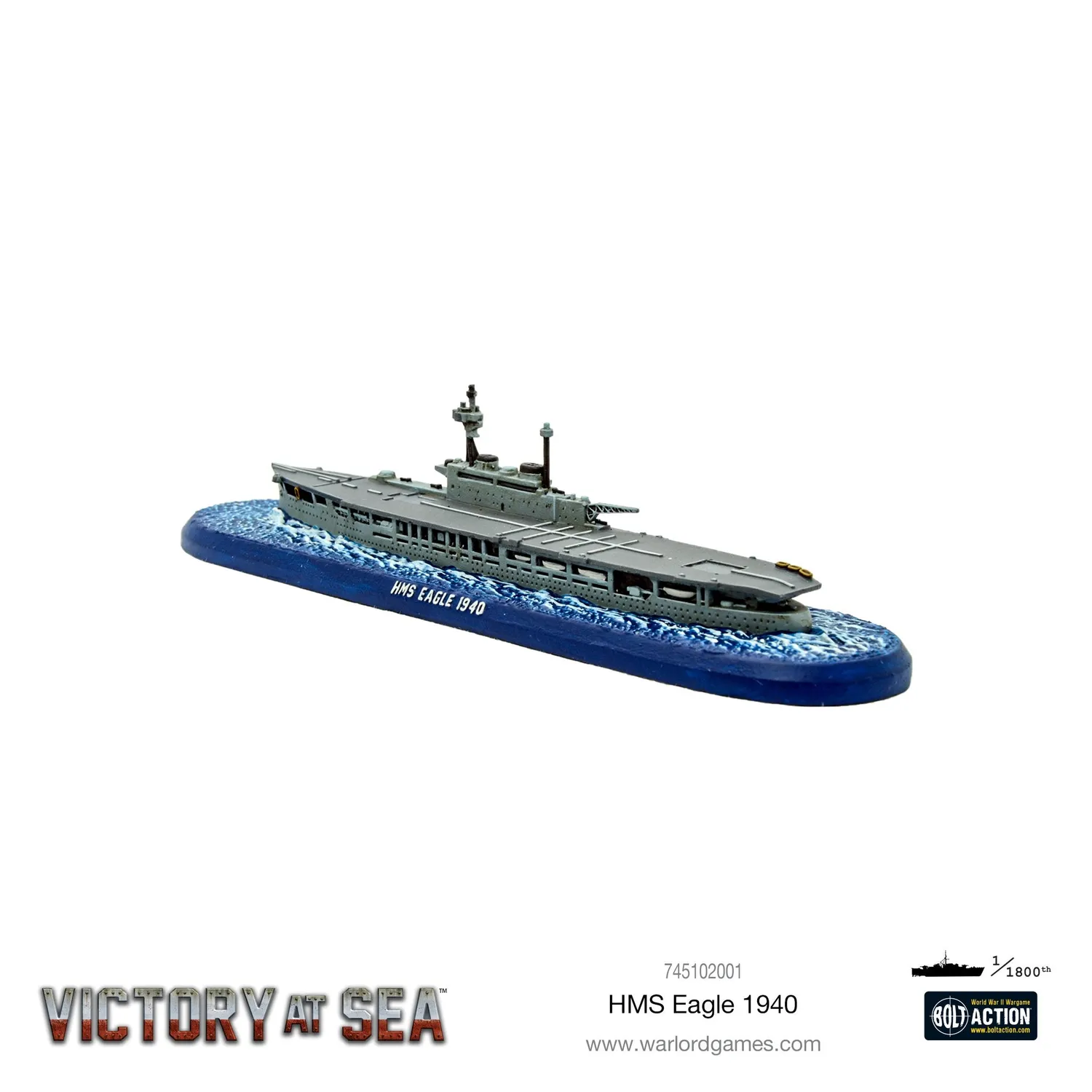 Bolt Action Victory at Sea HMS Eagle porte-avions résine