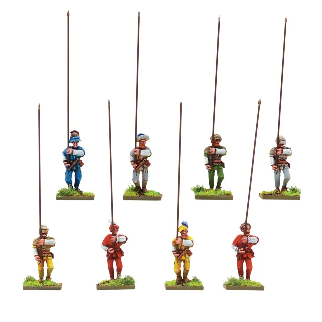 Bolt Action Pike & Shotte Italian Wars Swiss Pikemen figurines métal 8 piquiers