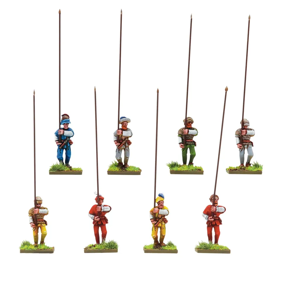 Bolt Action Pike & Shotte Italian Wars Swiss Pikemen figurines métal 8 piquiers