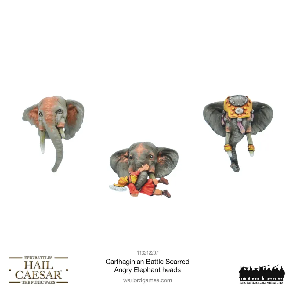 Warlord Games Hail Caesar Epic Battles Éléphant têtes vétérans résine