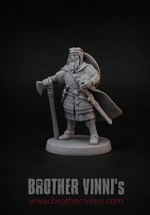 Brother Vinni Viking Captain figurine résine 28mm chef