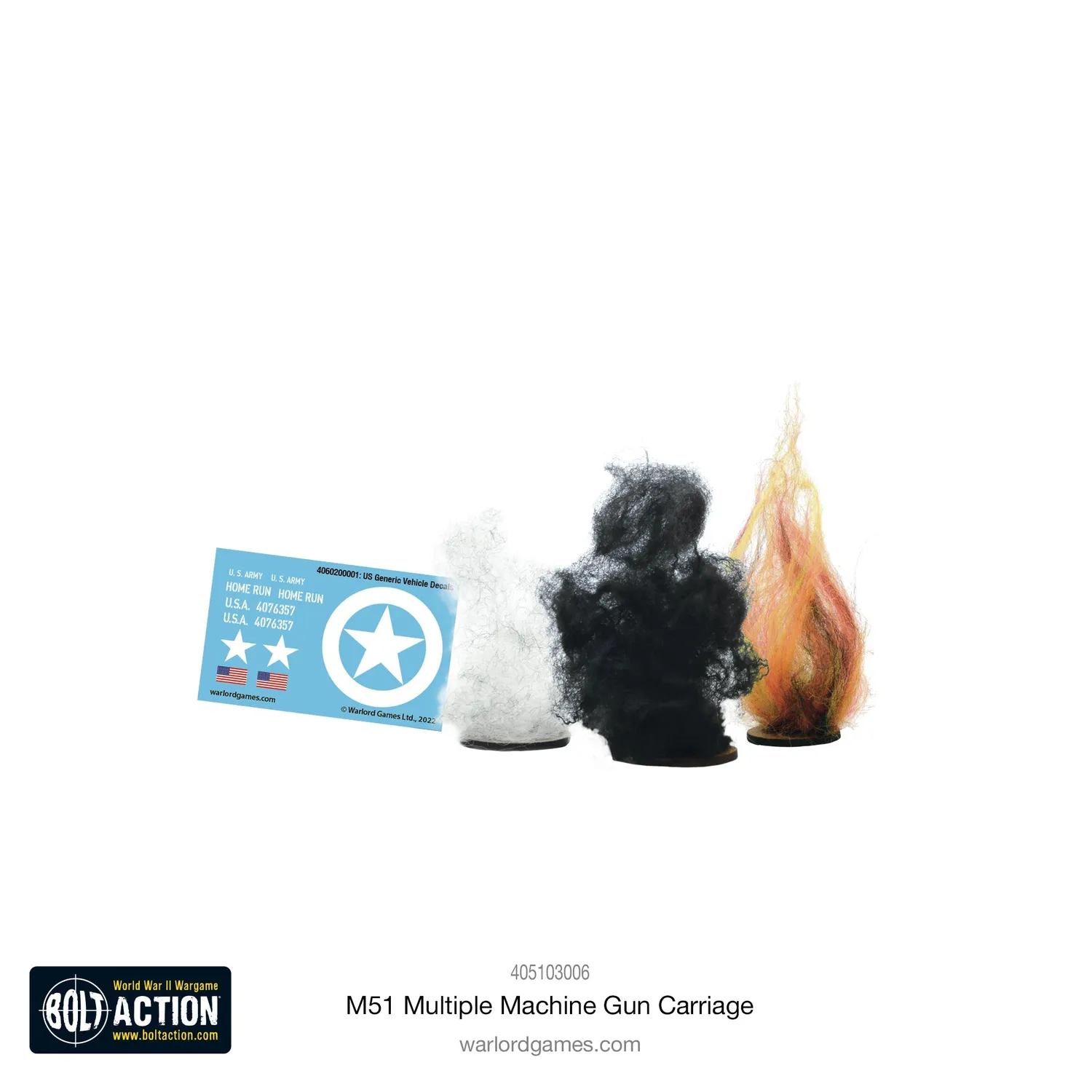 Bolt Action M51 Multiple Machine Gun Carriage miniature canon US