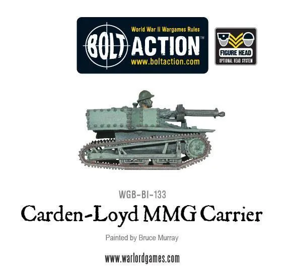 Bolt Action Carden Loyd MMG carrier véhicule résine métal