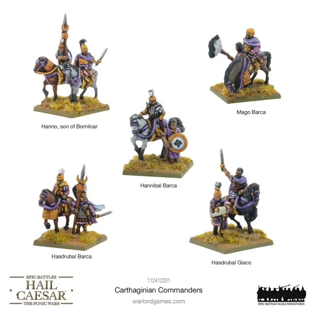 Warlord Hail Caesar Epic Battles Carthaginian Commanders résine