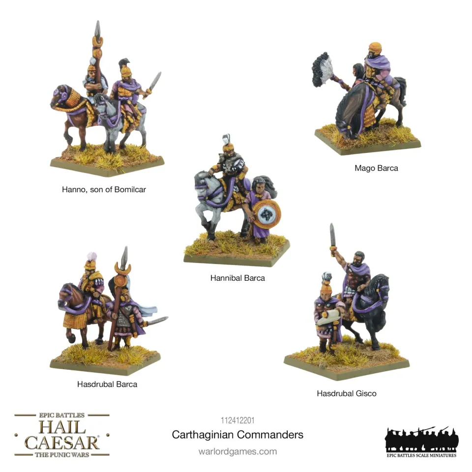 Warlord Hail Caesar Epic Battles Carthaginian Commanders résine