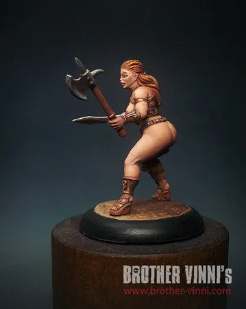 BROTHER VINNI Female Gladiator figurine gladiatrice 35 mm en résine