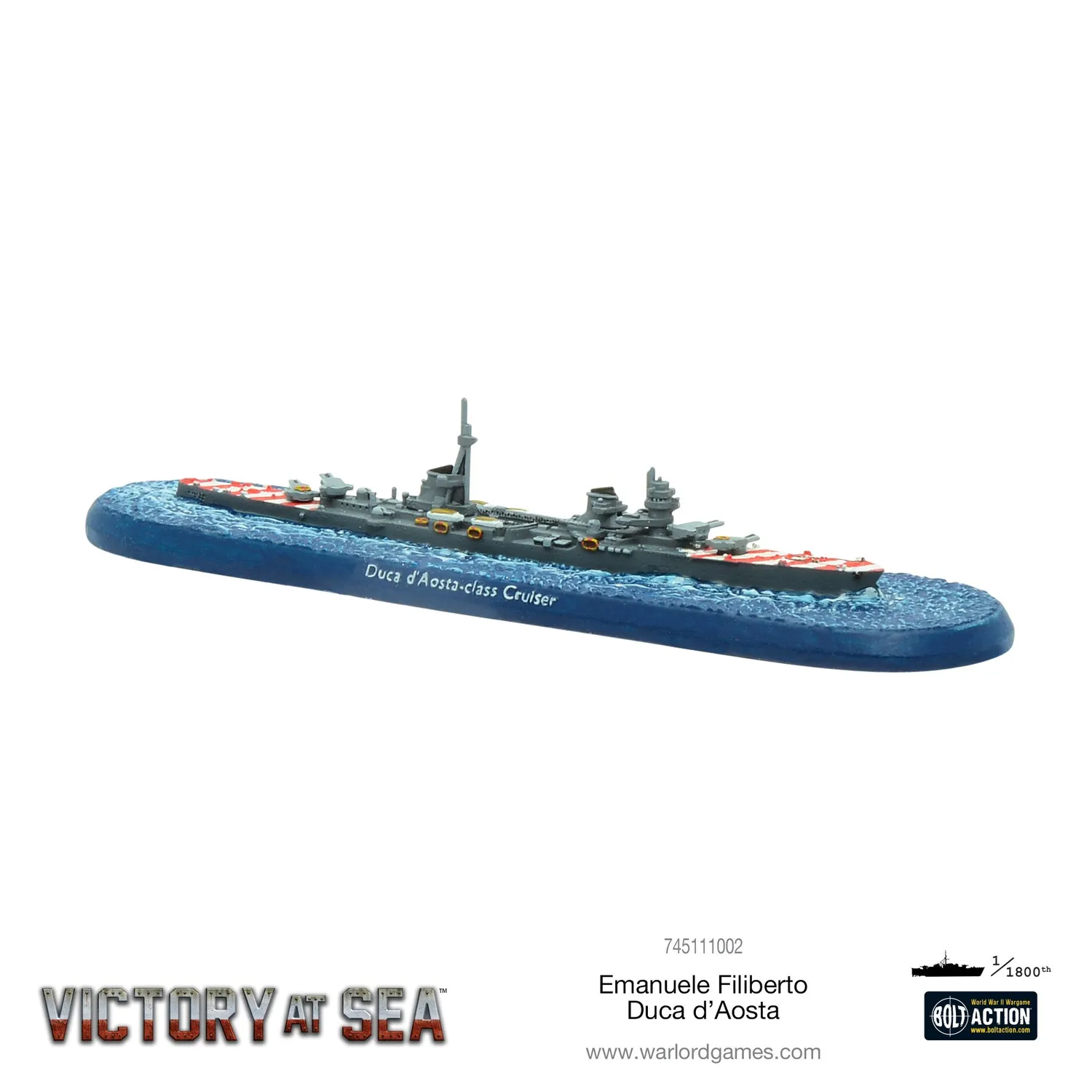 Bolt Action Victory at Sea Emanuele Filiberto Duca d’Aosta croiseur métal