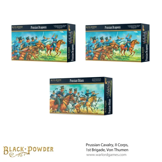 Bolt Action Black Powder Prussian Cavalry II Corps 1st Brigade Von Thumen figurines