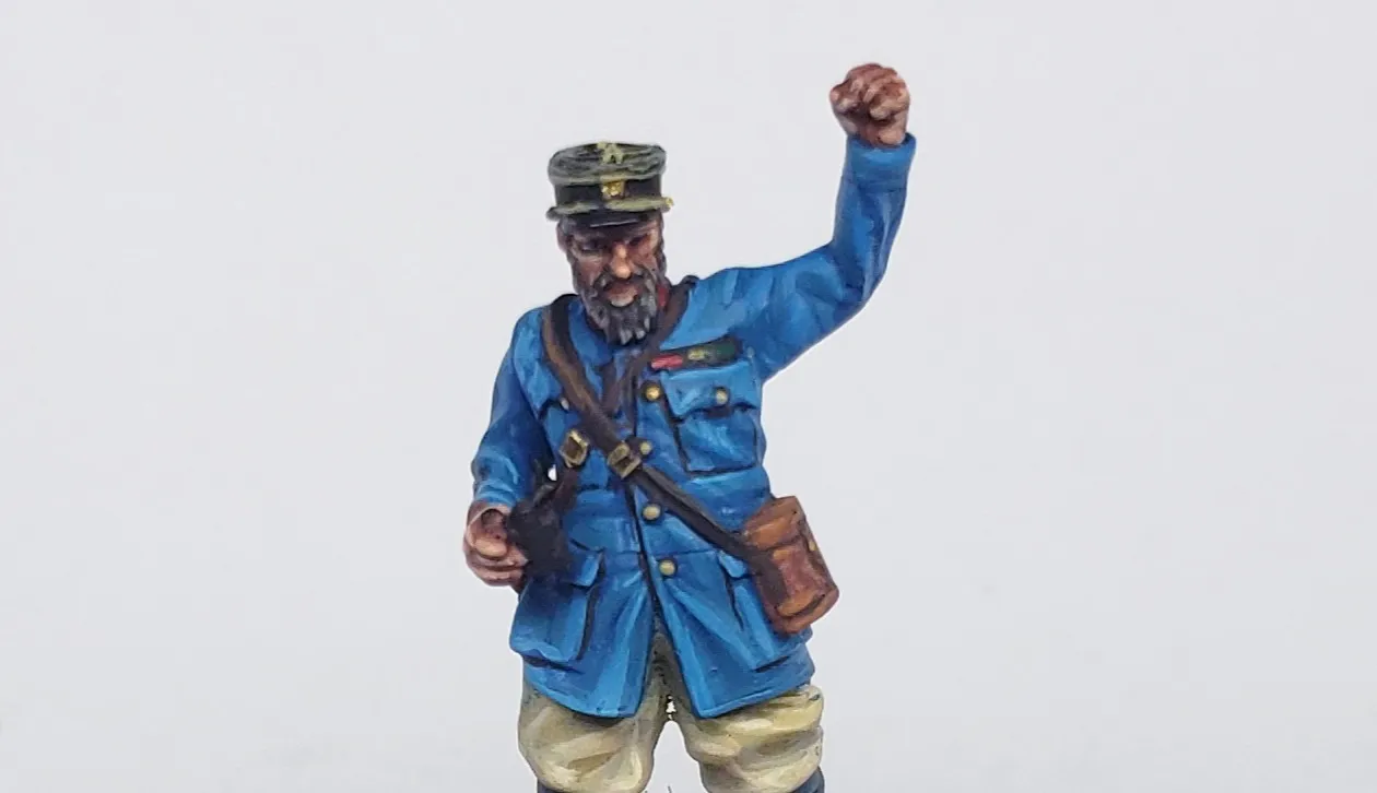 Des Tranchées aux Barricades Pisani et ses mules figurine 28mm résine