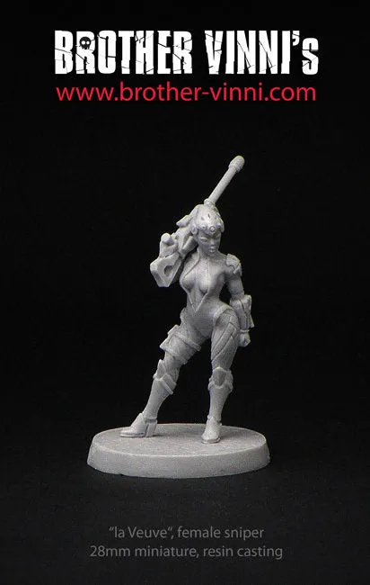 Brother Vinni Female Sniper figurine résine 28mm soldat
