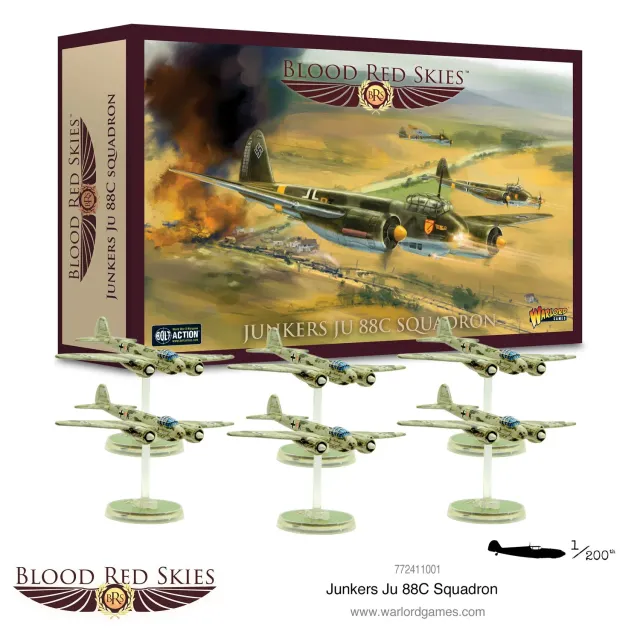 Bolt Action Junkers Ju 88C escadrille 6 avions résine