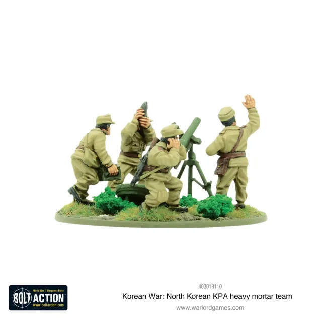 Bolt Action Korean War North Korean KPA heavy mortar team mortier métal