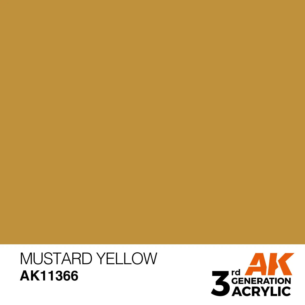 AK Interactive 3Gen Mustard Yellow peinture 17 ml ocre