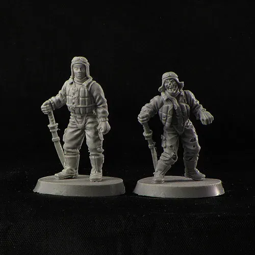 Brother Vinni Fighter Pilot figurines 28mm x2 zombie