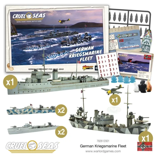 Warlord Games Cruel Seas Kriegsmarine Fleet coffret 1/300