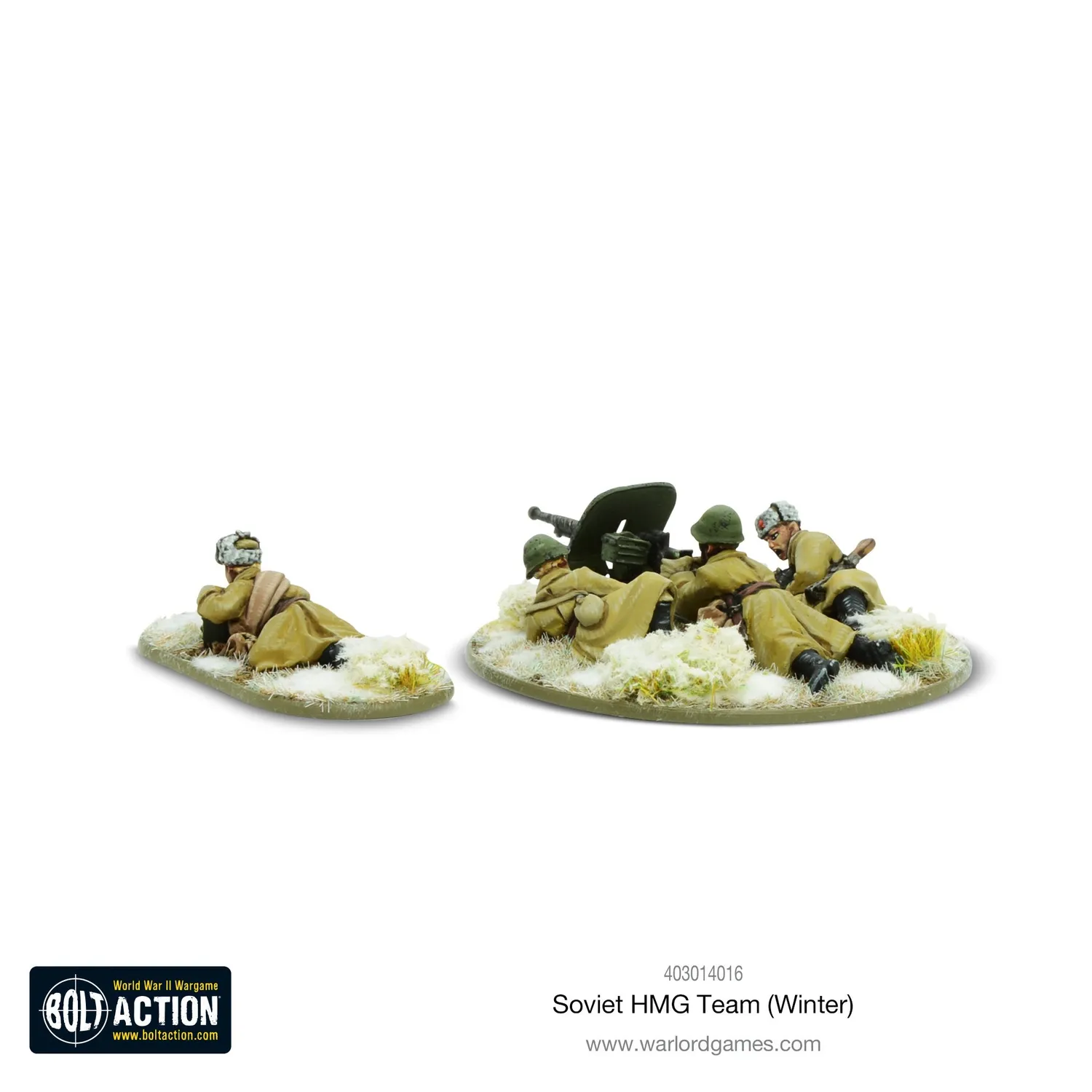 Bolt Action Soviet HMG Team figurines métal hiver