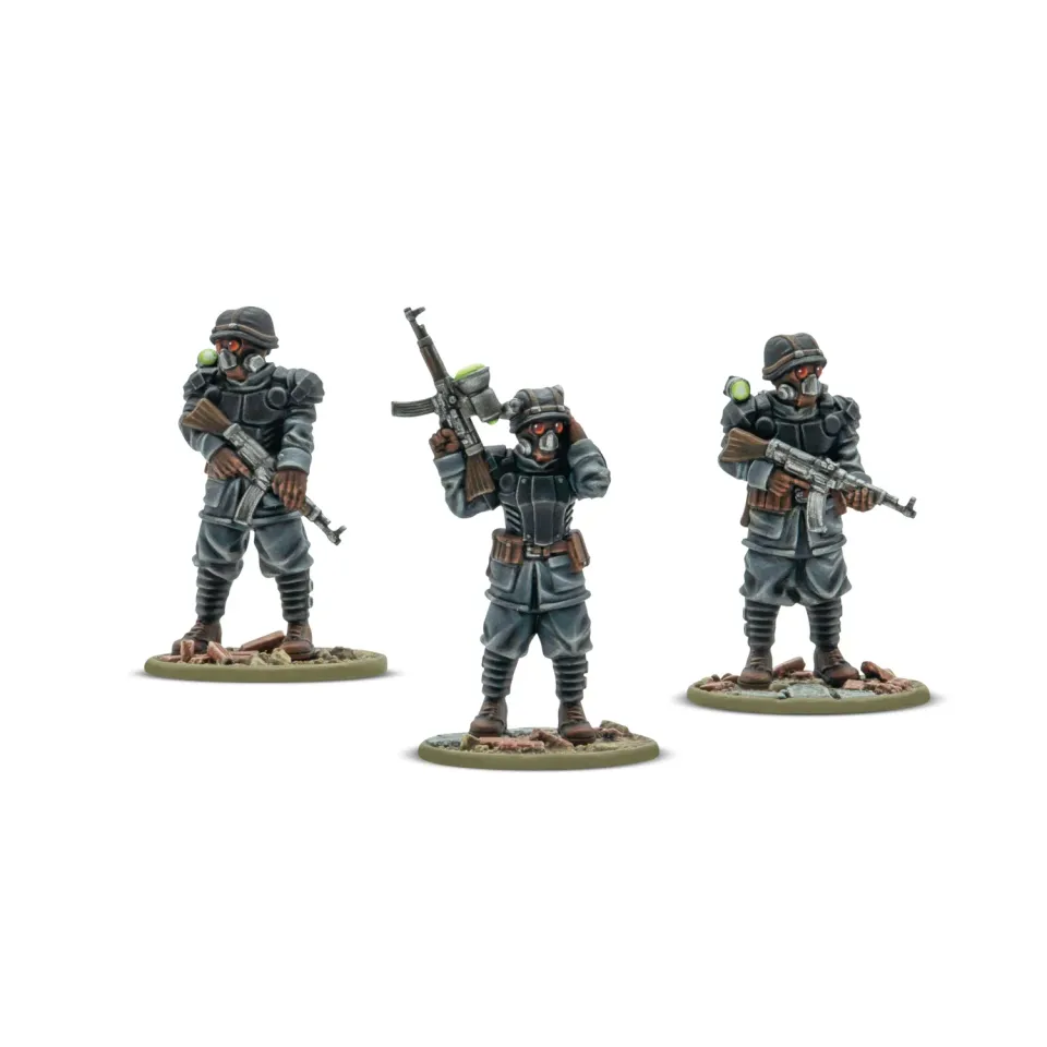 Bolt Action Konflikt ’47 Totenrotte platoon commander & bodyguard figurines résine