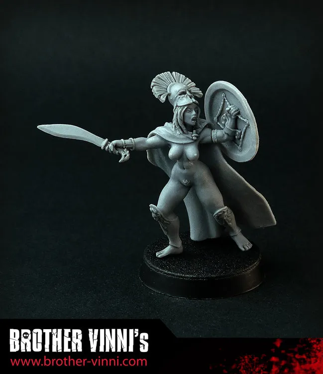Brother Vinni Greek Hoplite Officer figurine résine 28mm cape
