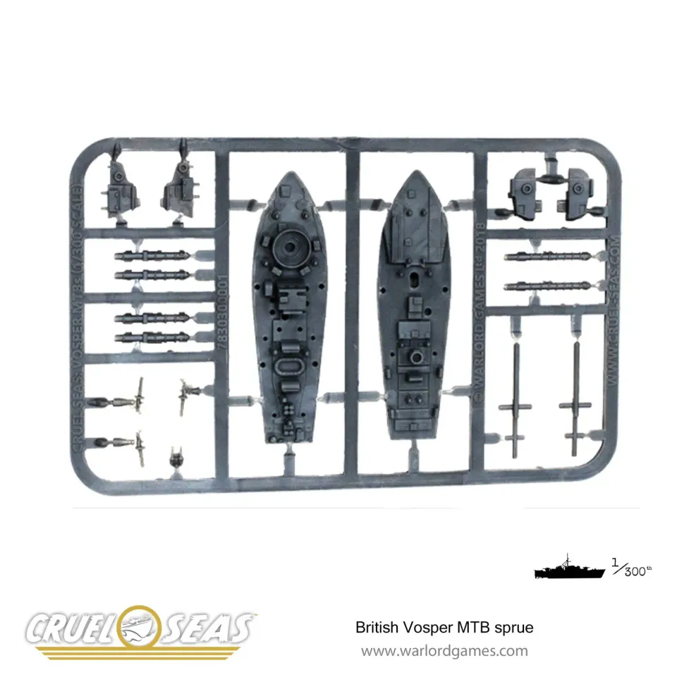 Bolt Action British Vosper MTB sprue bateaux plastique 2 modèles