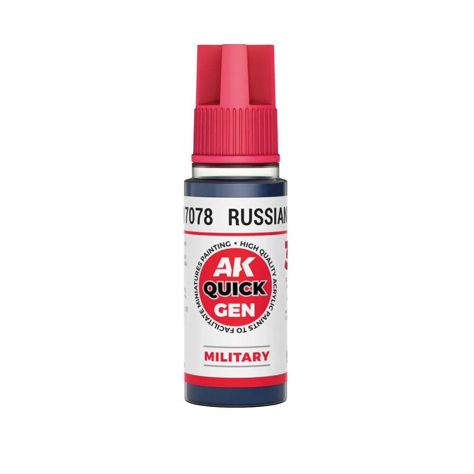 AK Interactive QuickGen Russian Blue peinture acrylique 18 ml effet contraste