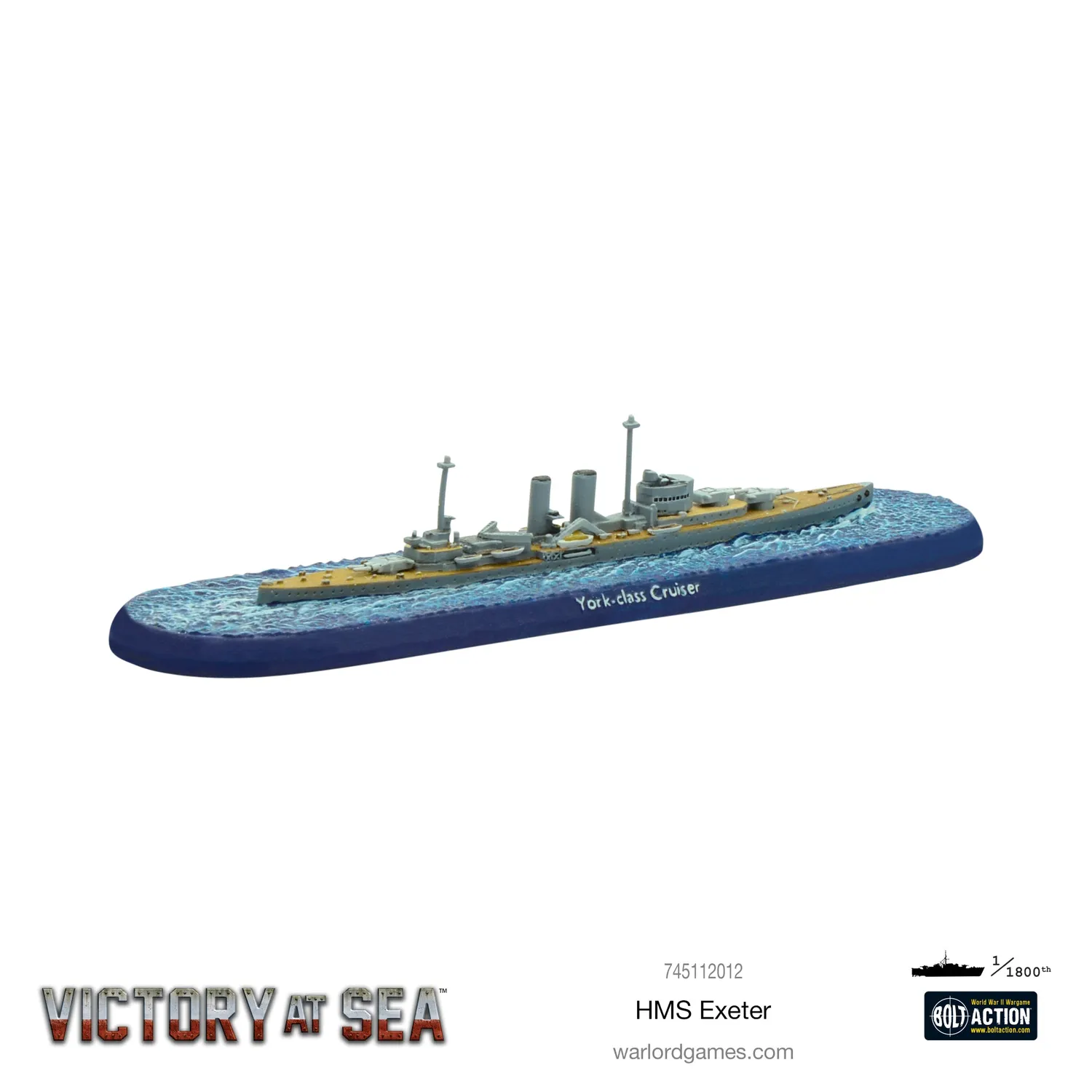Bolt Action Victory at Sea HMS Exeter croiseur résine métal
