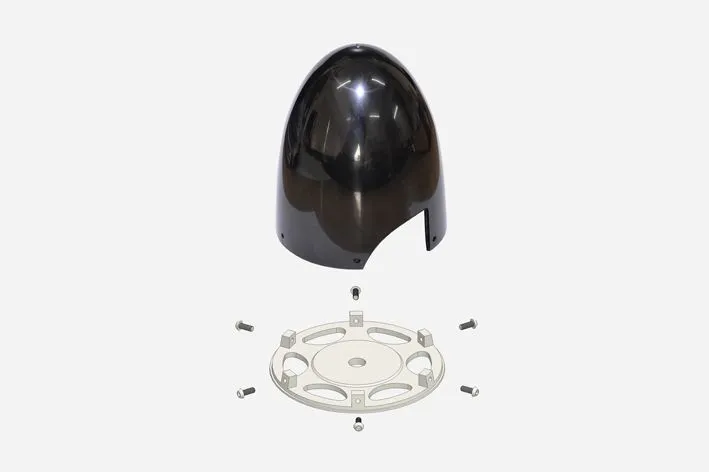 Black Horse Model Scale Spinner cône 95mm noir