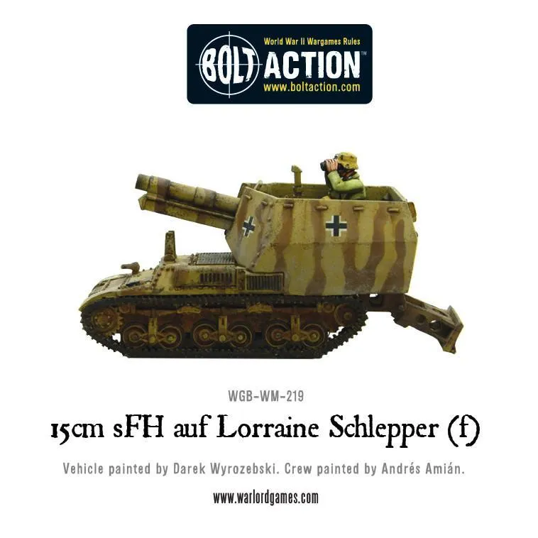 Bolt Action 15cm sFH Lorraine Schlepper canon automoteur