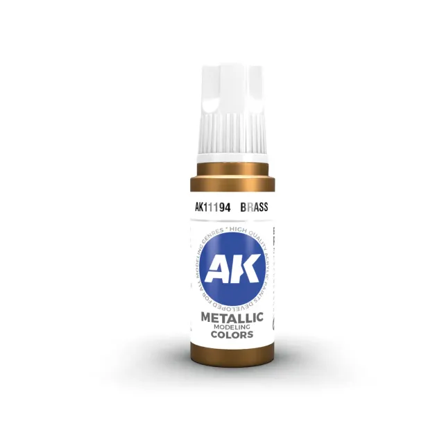 AK Interactive Brass 3Gen peinture métallique laiton 17ml