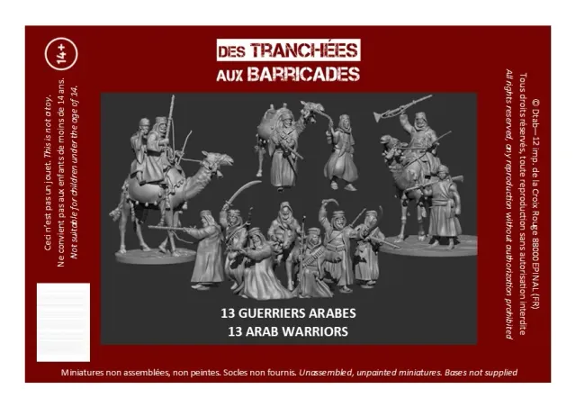 Des Tranchées aux Barricades Guerriers Arabes figurines 28mm résine