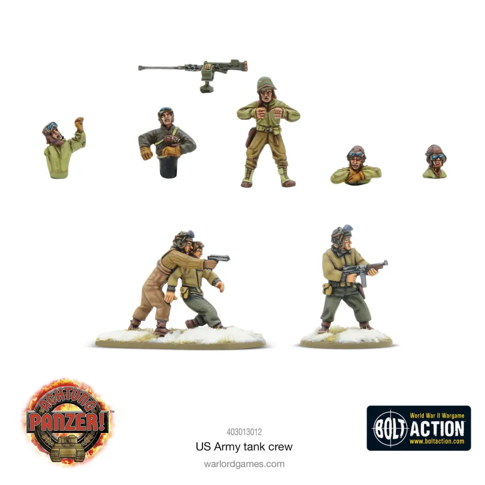 Bolt Action US Army Tank Crew figurines résine non peintes