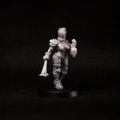 Brother Vinni survivante post-apo figurine résine 28mm femme