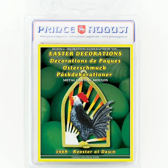 Prince August PA1908 moule coq de Pâques à l’aube en métal