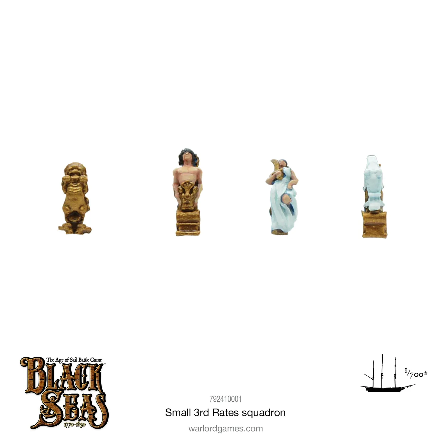 Warlord Games Black Seas Small 3rd Rates Squadron x3 navires