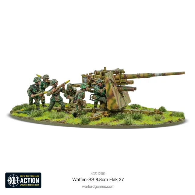 Bolt Action Waffen-SS 8.8cm Flak 37 canon miniature antichar