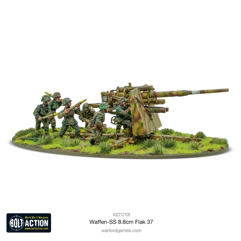 Bolt Action Waffen-SS 8.8cm Flak 37 canon miniature antichar